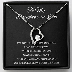 Daughter In Law - You Are Forever One - Forever Love Necklace