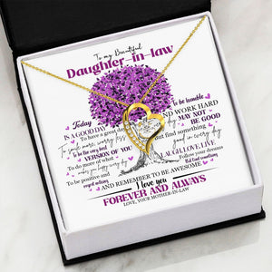 Daughter In Law - Mother In Law - Believe In Yourself - Forever Love Necklace