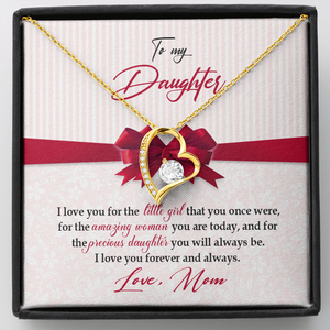 To My Daughter - I Love You For The Little Girl - Forever Love Necklace SO157V