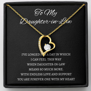Daughter In Law - You Are Forever One - Forever Love Necklace