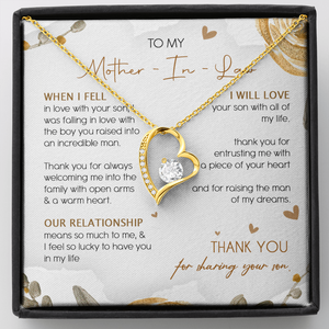 To My Mother In Law - Thank You For Sharing Your Son - Forever Love Necklace SO23TU