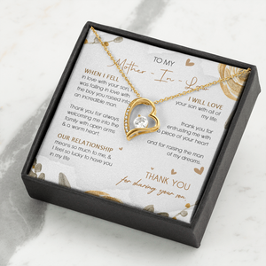 To My Mother In Law - Thank You For Sharing Your Son - Forever Love Necklace SO23TU