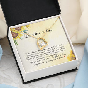 Daughter In Law - You're Also My Daughter In Heart - Forever Love Necklace