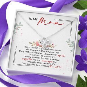 To My Mom You Are The Best Among The Rest Necklace SO61