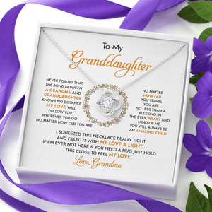 To My Granddaughter - Never Forget That The Bond Between A Grandma And Granddaughter - Necklace DR17