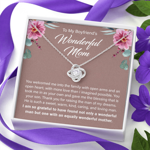 To My Boyfriend's Wonderful Mom - Thank You For Raising The Man Of My Dreams - Necklace SO14T