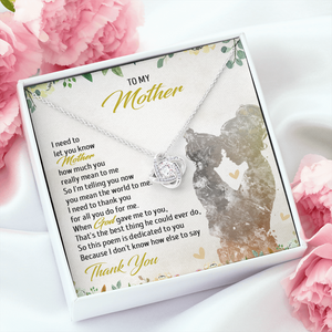 To My Mother - You Mean The World To Me - Necklace SO56T