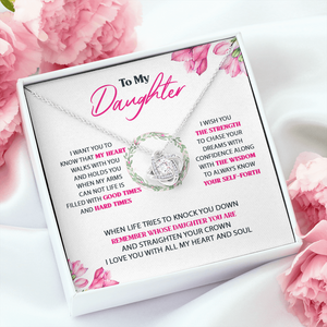 To My Daughter - My Heart Walks With You - Necklace SO64T