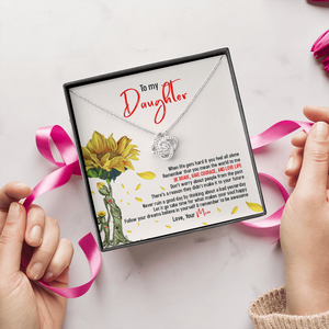 To My Sunflower Daughter - Believe In Yourself & Remember To Be Awesome - Necklace SO104T