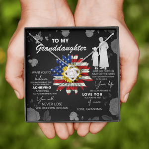 To My Granddaughter - Just Go Forth & Aim For The Skies - Necklace DR08