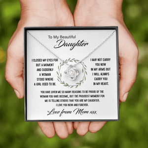 To My Beautiful Daughter - My Proudest Moment - Necklace SO144T