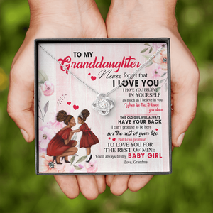 To My Granddaughter - You Will Always Be My Baby Girl - Necklace DR09