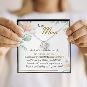 To My Mom Thanks For All The Sacrifices You've Made - Necklace SO27T