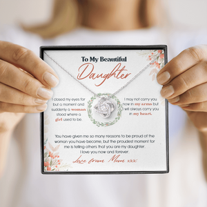 To My Beautiful Daughter - I Closed My Eyes - Necklace SO54T