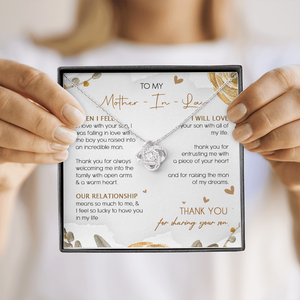 To My Mother In Law Thank You For Sharing Your Son Necklace SO23T