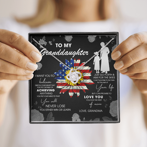 To My Granddaughter - Just Go Forth & Aim For The Skies - Necklace DR08