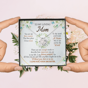 To My Loving Mom - You're The World To Me - Necklace SO52V