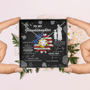 To My Granddaughter - Just Go Forth & Aim For The Skies - Necklace DR08