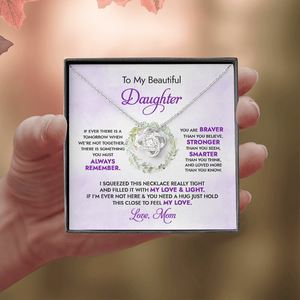 To My Beautiful Daughter - My Love And Light - Necklace DR18v2