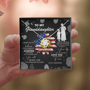 To My Granddaughter - Just Go Forth & Aim For The Skies - Necklace DR08