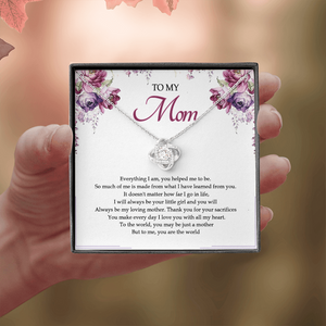 To My Mom You Are The World To Me Necklace SO25V