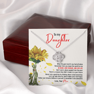 To My Sunflower Daughter - Believe In Yourself & Remember To Be Awesome - Necklace SO104T