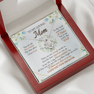 To My Loving Mom - You're The World To Me - Necklace SO52V