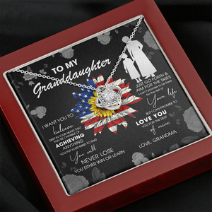 To My Granddaughter - Just Go Forth & Aim For The Skies - Necklace DR08