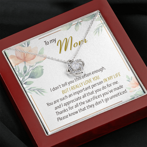 To My Mom Thanks For All The Sacrifices You've Made - Necklace SO27T