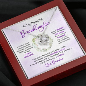To My Beautiful Granddaughter - My Love And Light - Necklace DR18