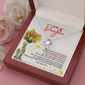 To My Sunflower Daughter - Believe In Yourself & Remember To Be Awesome - Necklace SO104T