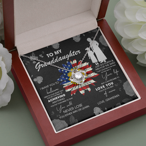 To My Granddaughter - Just Go Forth & Aim For The Skies - Necklace DR08