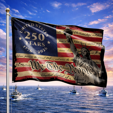 We The People Patriotic American Flag 250 Years Anniversary HOF1