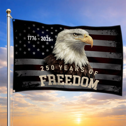 250 Years of Freedom Bald Eagle Patriotic House Flag America 250 HOF9 - Charming Present