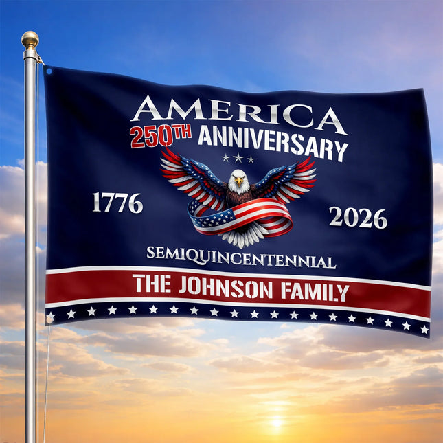 Personalized America 250th Anniversary Semiquincentennial House Flag HOF24 - Charming Present