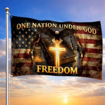 SP-01 Cross Patriotic Decor Christian Freedom Presidents Day