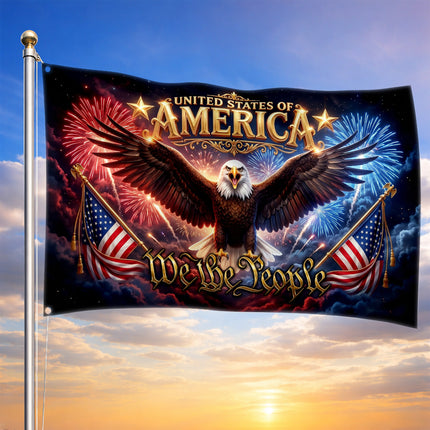 SP-01 Eagle Freedom Flag We The People Independence Day