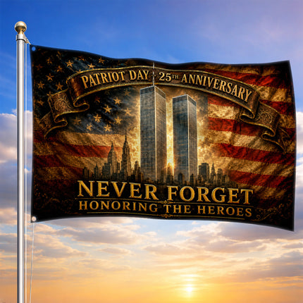 SP-01 Honoring the Heroes 9/11 Patriot Day Flag 25th Anniversary