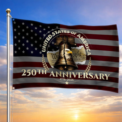 We The People 250th Anniversary Liberty Bell House Flag HOF18 - Charming Present