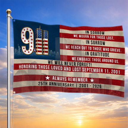 SP-01 September 11 2001 Memorial Flag Patriot Day 2026 Tribute