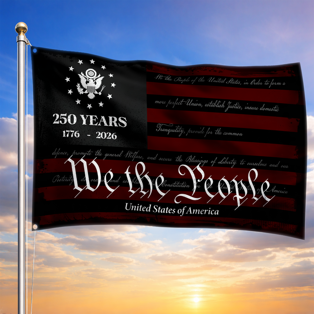 We The People USA Constitution Flag America 250 Years HOF6