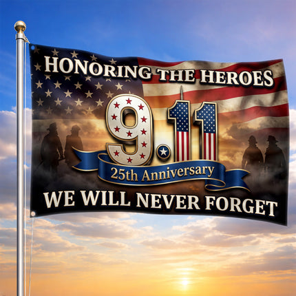 SP-01 Honoring the Heroes 9/11 Memorial Flag 25th Anniversary Tribute