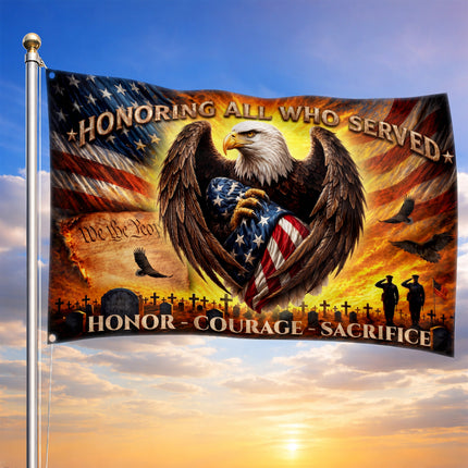 SP-01 Veterans Day Flag Honor All Who Served Memorial Service