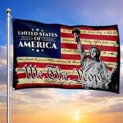 SP-01 We The People Flag Strength and Freedom Military Appreciation