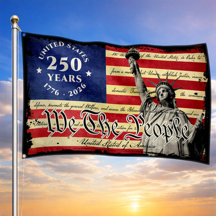 We The People Patriotic American Flag 250 Years Anniversary HOF1 - Charming Present