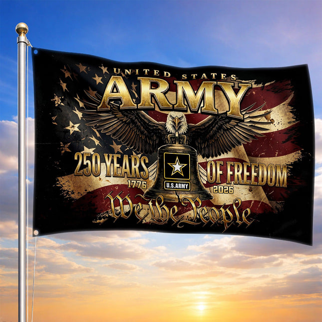 US Army Liberty Bell We The People 250 Years of Freedom House Flag