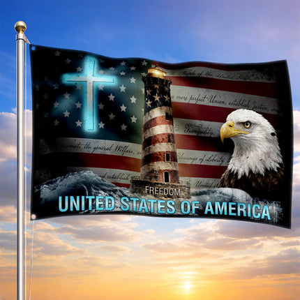 SP-01 American Remembrance Flag Eagle Cross Wreath-Laying Ceremony