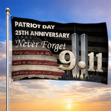 SP-01 Patriot Day 25th Anniversary 9/11 Memorial Flag Tribute