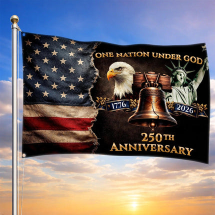One Nation Under God 250th Anniversary House Flag HOF17 - Charming Present