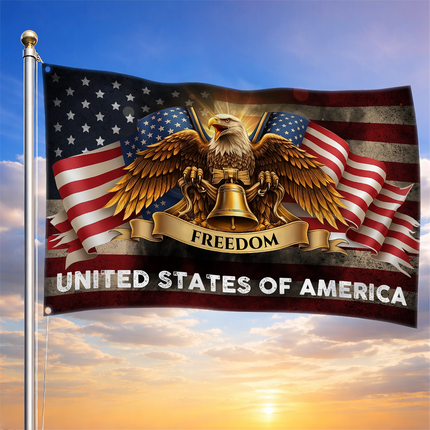 SP-01 United States Patriotic Flag Bald Eagle Freedom National Day of Prayer